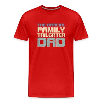 The Official Family Tailgater Dad - Men's Premium Organic T-Shirt - red - Front - Damien (186cm)