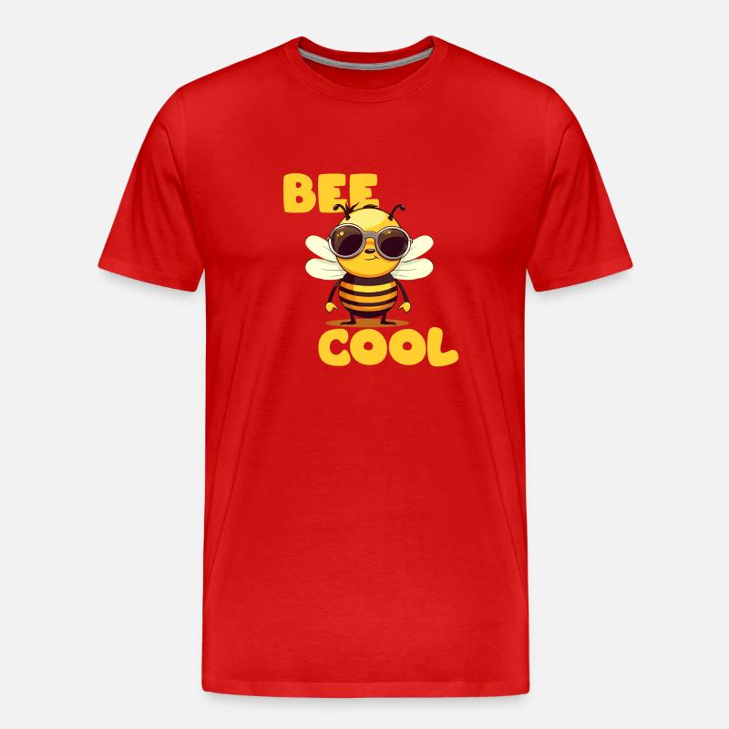 Bee Cool - Männer Premium Bio T-Shirt - Rot