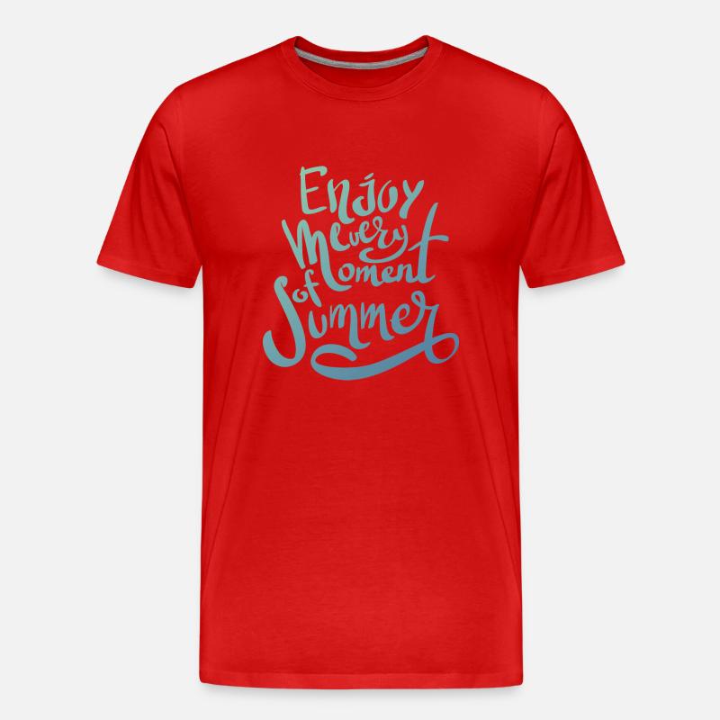 Sommer - Männer Premium Bio T-Shirt - Rot