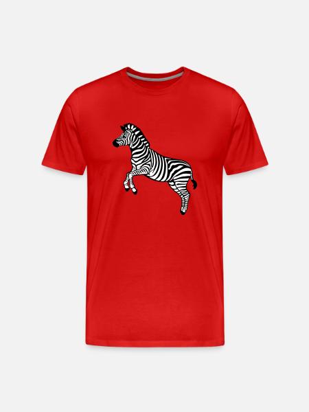 zebra Botswana Plains zebra - Men's Premium Organic T-Shirt - red