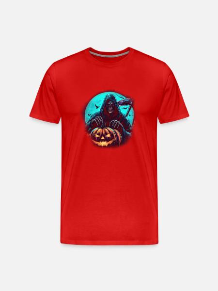 The Pumpkin Reaper - Men's Premium Organic T-Shirt - red