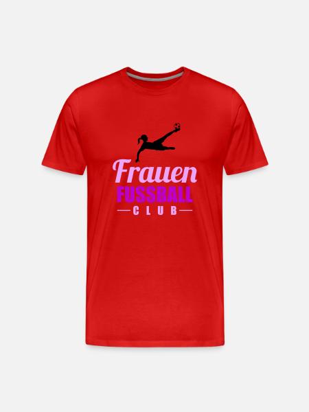frauen fußball - Männer Premium Bio T-Shirt - Rot