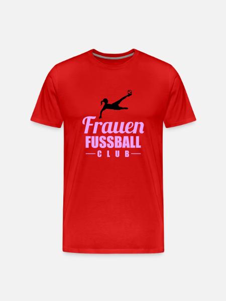 frauen fußball - Männer Premium Bio T-Shirt - Rot