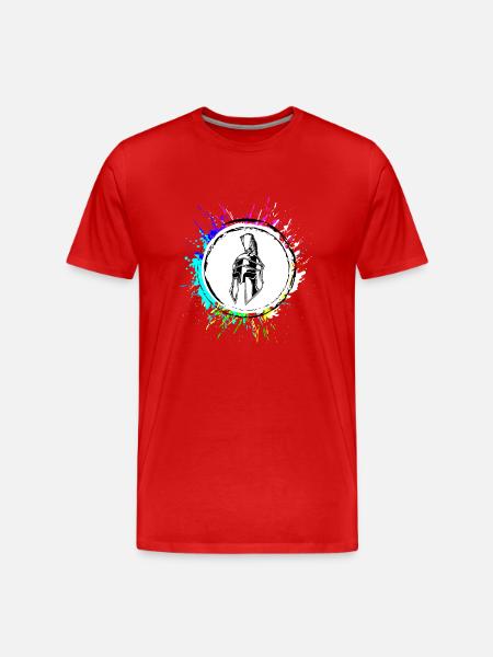 Pfanne Bunt Kochen - Männer Premium Bio T-Shirt - Rot