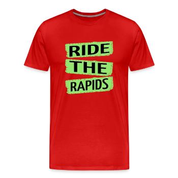 birthday present idea adrenaline junkies cool - Men's Premium Organic T-Shirt - red - Front - Damien (186cm)