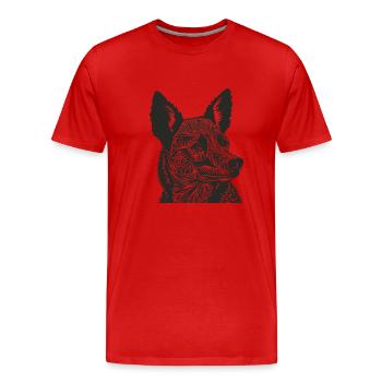Chien Animal De Compagnie Aboiement Bello Chiot Chien Museau De Chien - T-shirt bio Premium Homme - rouge - Devant - Damien (186cm)