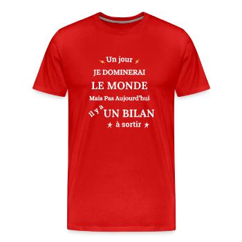 Buchhalter Buchhaltung - Männer Premium Bio T-Shirt - Rot - Vorne - Damien (186cm)
