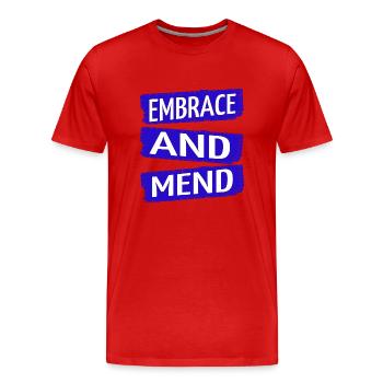 receiving support present idea - Men's Premium Organic T-Shirt - red - Front - Damien (186cm)