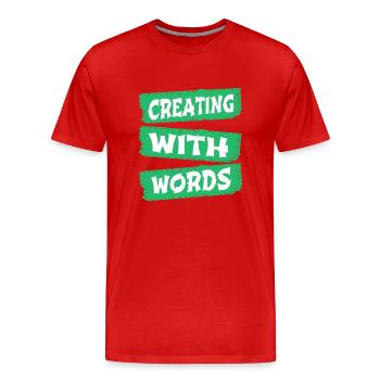 Processus créatif Bday Joke Projets créatifs - T-shirt bio Premium Homme - rouge - Devant - Damien (186cm)