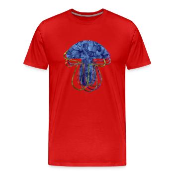 Pilz - Männer Premium Bio T-Shirt - Rot - Vorne - Damien (186cm)
