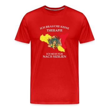 Sizilianer Italien Insel Mittelmeer Urlaub Reise - Männer Premium Bio T-Shirt - Rot - Vorne - Damien (186cm)