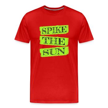 Ballon de volley-ball de plage Radiant Sunshine - T-shirt bio Premium Homme - rouge - Devant - Damien (186cm)
