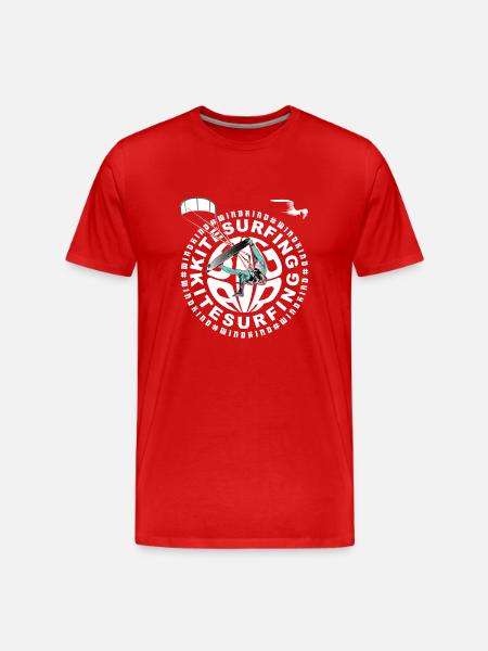Kitesurfing Windkind - Men's Premium Organic T-Shirt - red