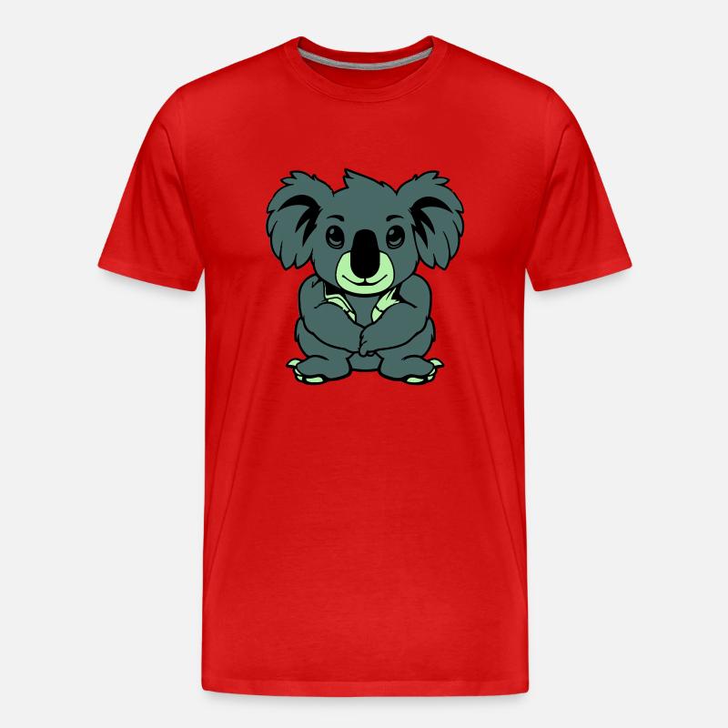 koalabär comic tier - Männer Premium Bio T-Shirt - Rot
