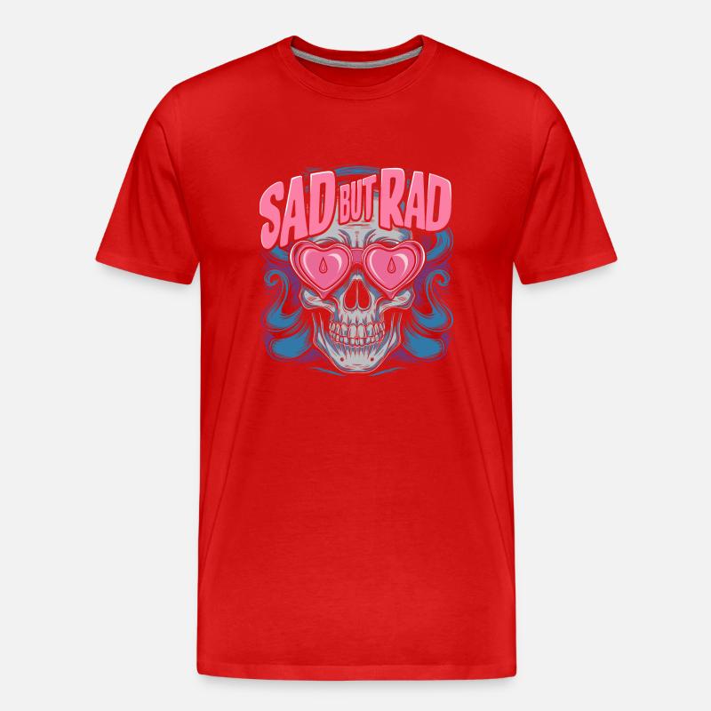 Melancholie mit Stil - Männer Premium Bio T-Shirt - Rot