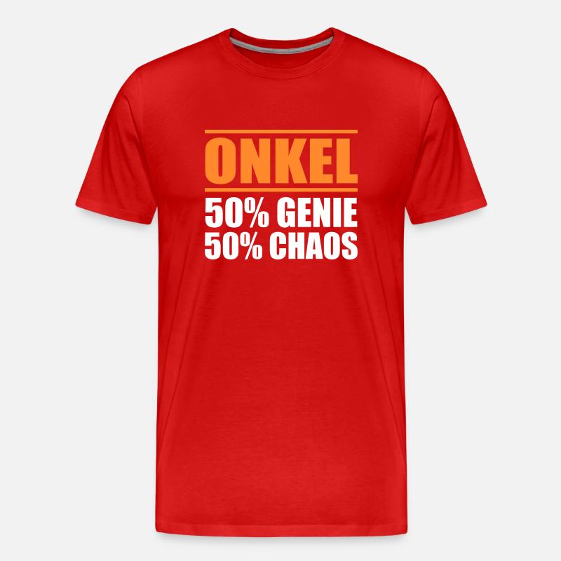 Onkel - Männer Premium Bio T-Shirt - Rot