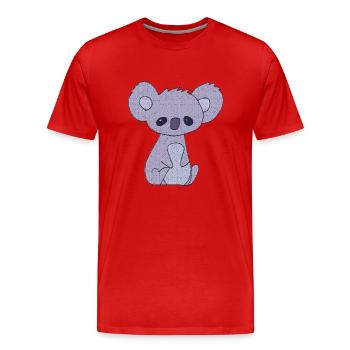 Koala Purple - Men's Premium Organic T-Shirt - red - Front - Damien (186cm)