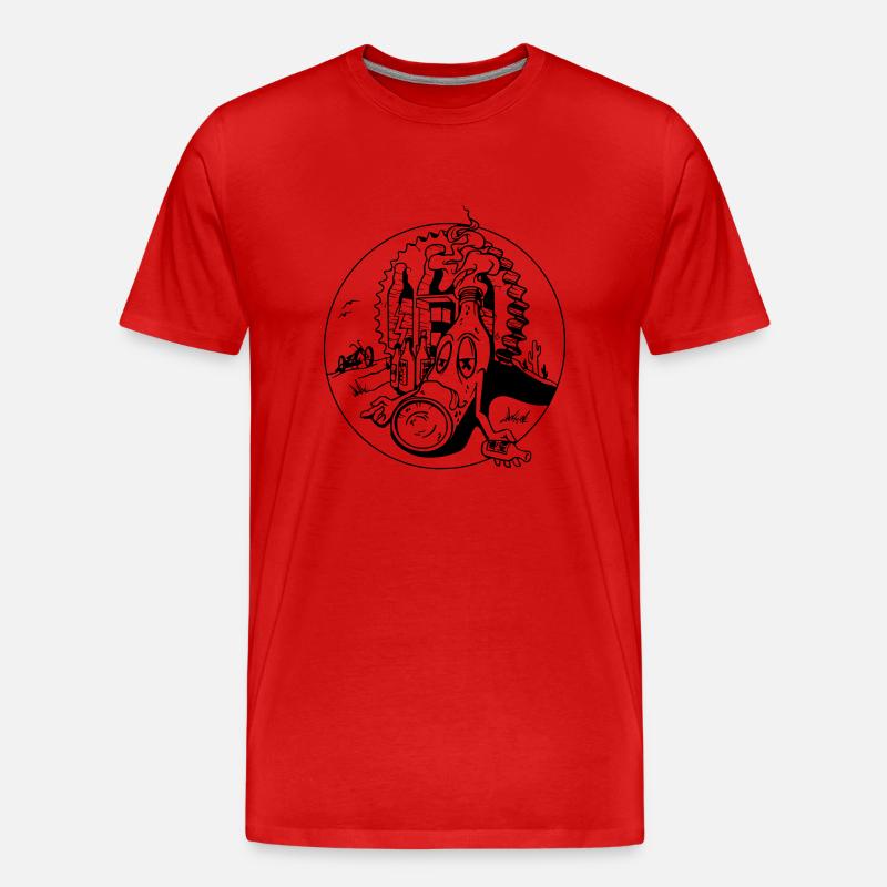 Lay Down - Männer Premium Bio T-Shirt - Rot