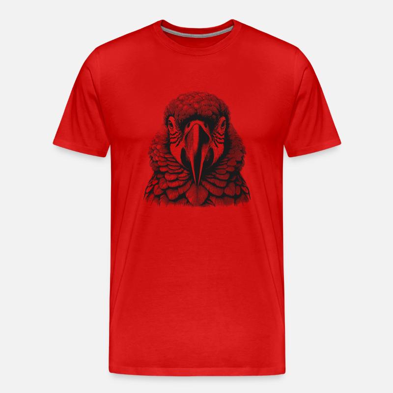 Papagei - Männer Premium Bio T-Shirt - Rot