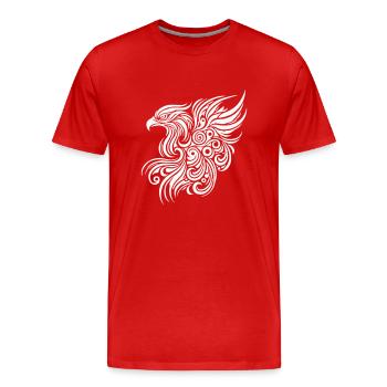 Aigle Tribal 1 - T-shirt bio Premium Homme - rouge - Devant - Damien (186cm)
