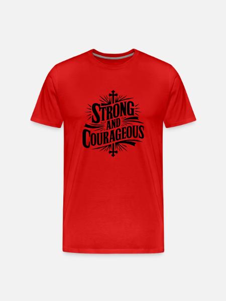 Courageous and strong - Men's Premium Organic T-Shirt - red