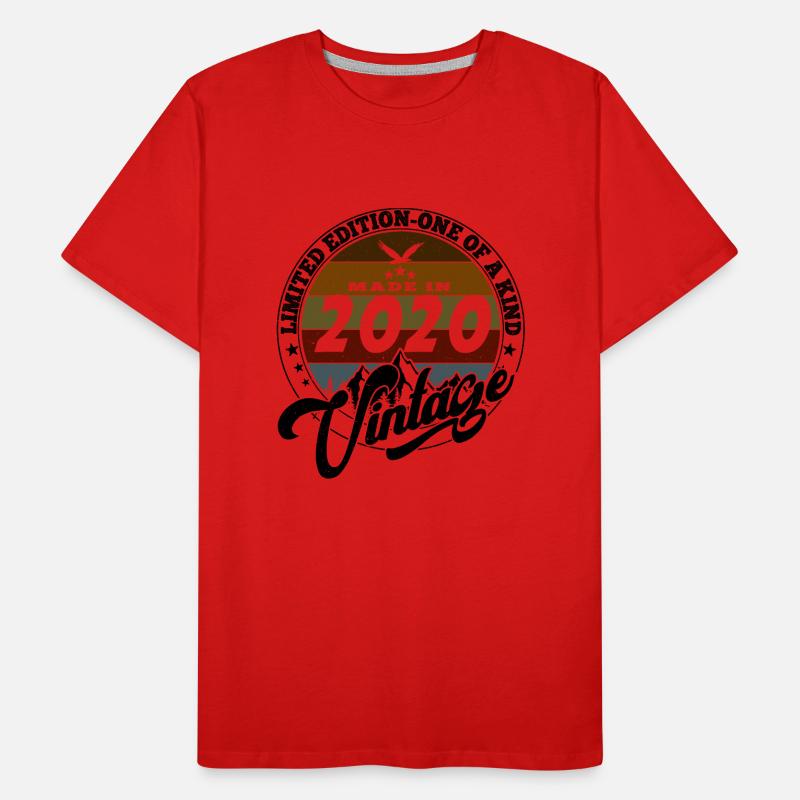 Vintage élégant : 2020 Cadeau rétro 2020 2025 T-shirt bio Premium Homme