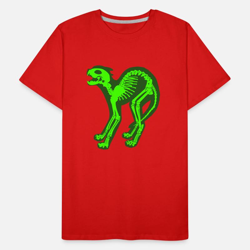 Skeleton Cat Men's Premium Organic T-Shirt