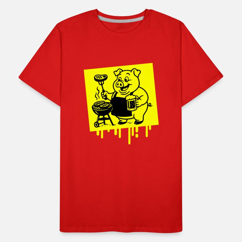 Pork Grilling Beer Men's Premium Organic T-Shirt