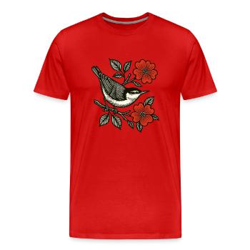 Retro Kleiber - Männer Premium Bio T-Shirt - Rot - Vorne - Damien (186cm)