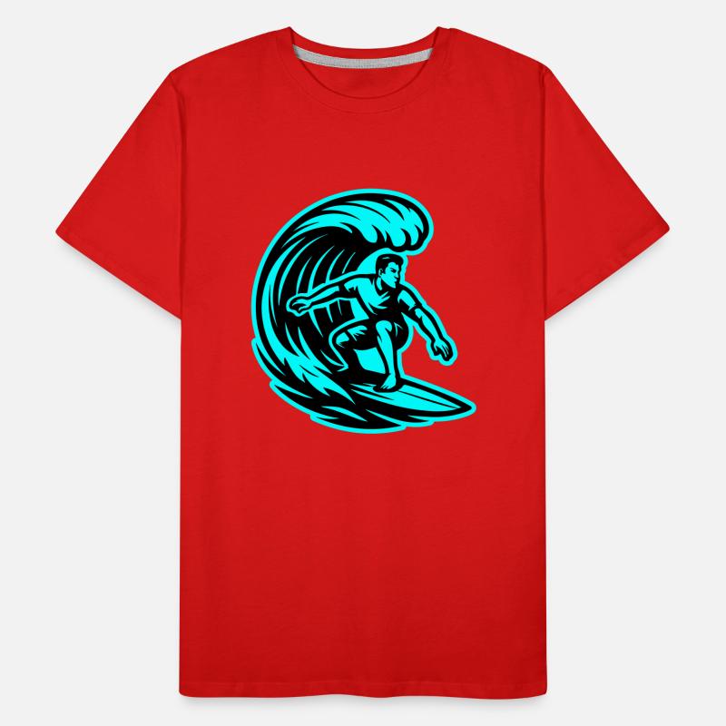 Surfeur Wave Surf T-shirt bio Premium Homme