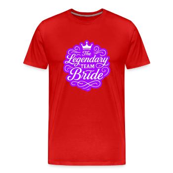 Équipe Bride Enterrement de vie de jeune fille - T-shirt bio Premium Homme - rouge - Devant - Damien (186cm)