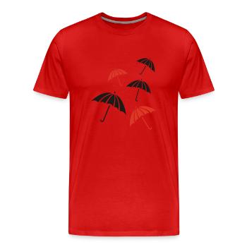 Umbrella rain - Men's Premium Organic T-Shirt - red - Front - Damien (186cm)