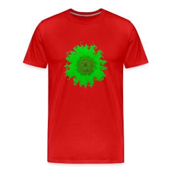 Sonnenblume - Männer Premium Bio T-Shirt - Rot - Vorne - Damien (186cm)