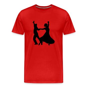Dance dance dance couple - Men's Premium Organic T-Shirt - red - Front - Damien (186cm)