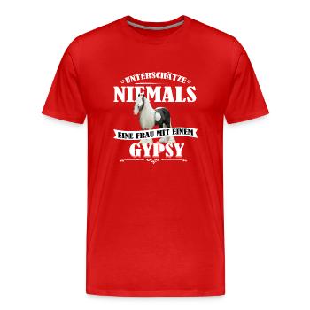 UN Gypsy - Männer Premium Bio T-Shirt - Rot - Vorne - Damien (186cm)