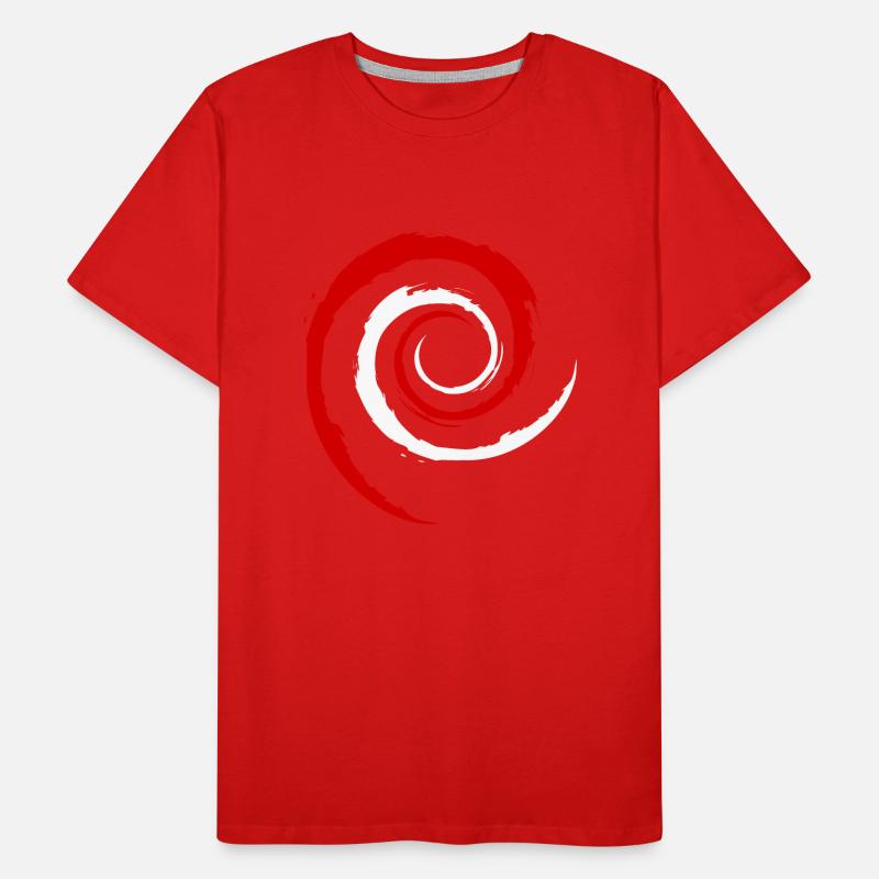 Austrian Debian Swirl Männer Premium Bio T-Shirt