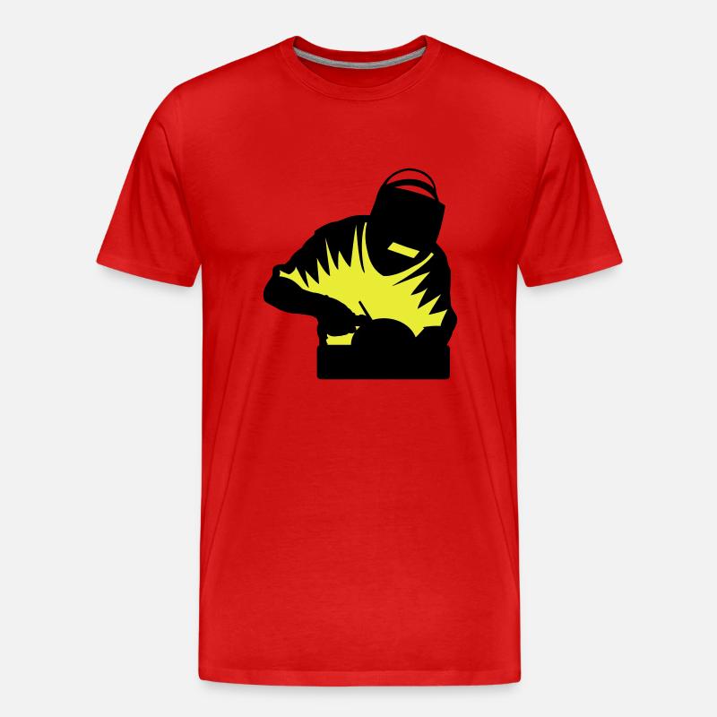 Schweisser 2 Farbig - Männer Premium Bio T-Shirt - Rot