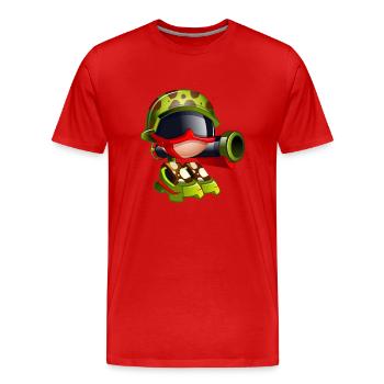 Militaire Boy.png - T-shirt bio Premium Homme - rouge - Devant - Damien (186cm)