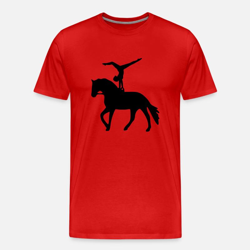 Einzelvoltigierer Handstand - Männer Premium Bio T-Shirt - Rot