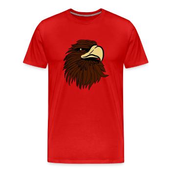 Adler adlerkopf - Männer Premium Bio T-Shirt - Rot - Vorne - Damien (186cm)