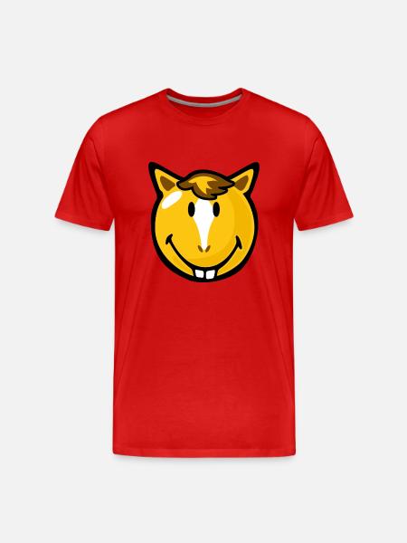 Smiley Horse - T-shirt bio Premium Homme - rouge
