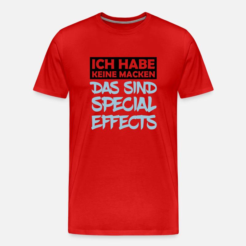 keine_macken_special_effects_2 - Männer Premium Bio T-Shirt - Rot