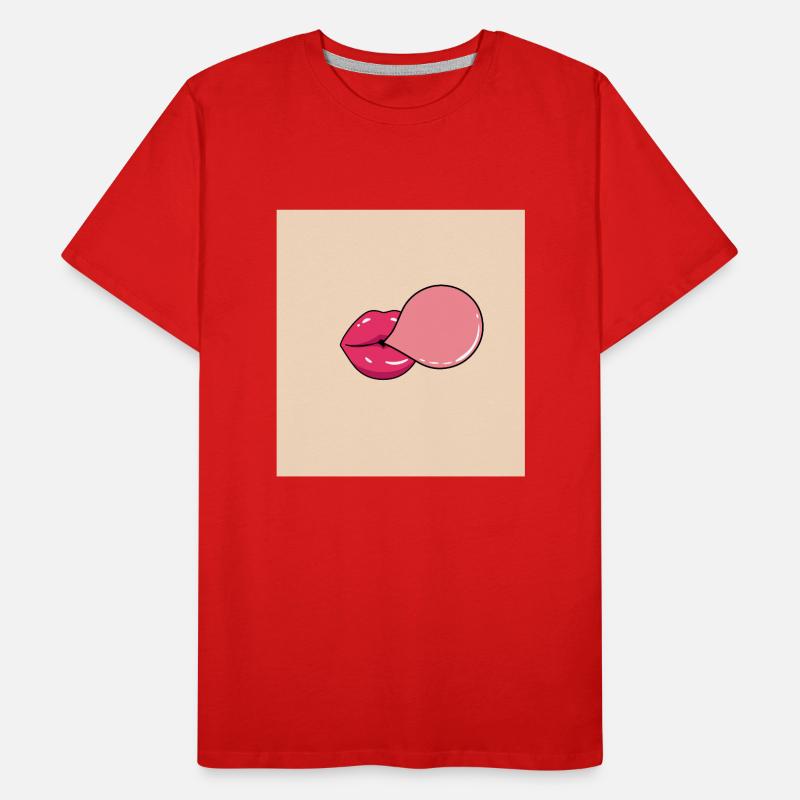 funny face mask bubble gum bubble Men's Premium Organic T-Shirt