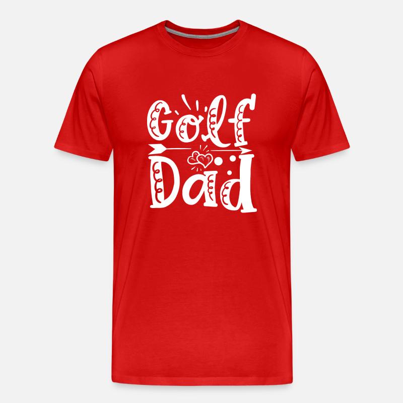 Golf Dad - Männer Premium Bio T-Shirt - Rot
