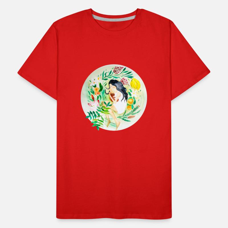 L’enfant intérieur. Dessin à l’aquarelle. T-shirt bio Premium Homme