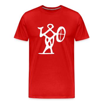 chaman sami noaid - T-shirt bio Premium Homme - rouge - Devant - Damien (186cm)