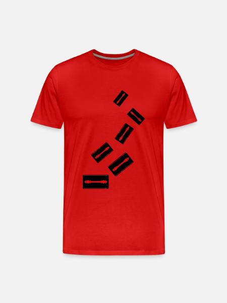 Razor Blade Icon Icon - Men's Premium Organic T-Shirt - red