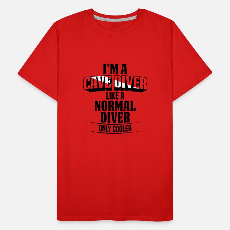 CAVE DIVER COOLER THAN NORMAL DIVER Men's Premium Organic T-Shirt