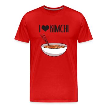 Cuisine asiatique coréenne Kimchi I cadeau - T-shirt bio Premium Homme - rouge - Devant - Damien (186cm)