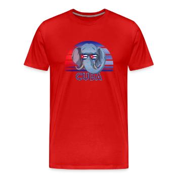 Kuba - Männer Premium Bio T-Shirt - Rot - Vorne - Damien (186cm)